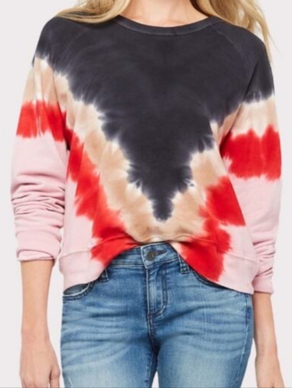 Daydreamer LA Flying V Varsity Crewneck Sweatshirt Medium Tie-Dye Sweater